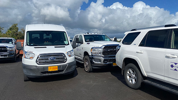 Hawaiian Electric vehicles arriving on Maui to help