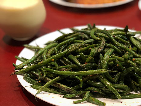 spiced indian green beans